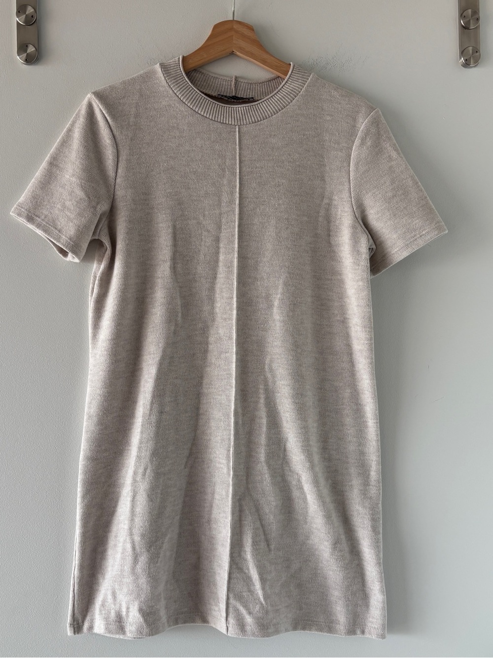 Zara Oatmeal Knit Mini Dress
